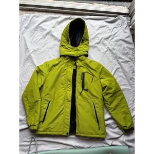 Moerdeng Unco & Boror Ski Jacket Lime Green Waterproof Fleece Lined Hooded M
